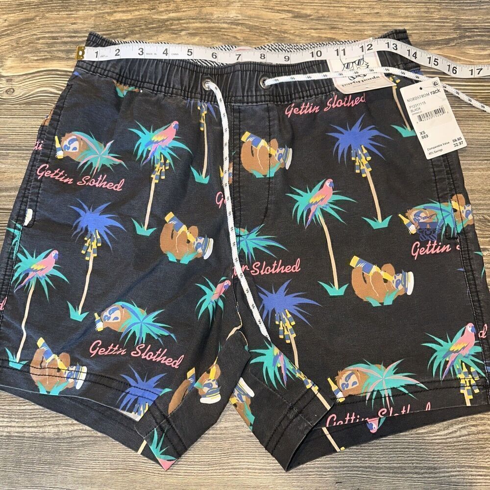 Party Pants Board Shorts Mens XS Blue Swim Trunks. NWT. 4